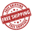 Vector free shipping stamp