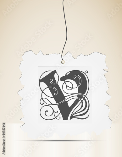 Vector: Vector ornamental letter sign alphabet and logo Vector ornamental letter sign alphabet and logo