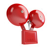 fire alarm 3d Illustrations on a white background