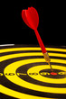 darts in the target