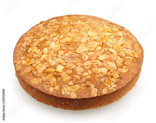 Photo: dessert with almonds on white dessert with almonds on white