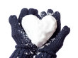 Damenhandschuhe und Schneeherz