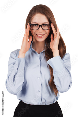 Photo: Elegant young woman in stylish sunglasses Elegant young woman in stylish sunglasses