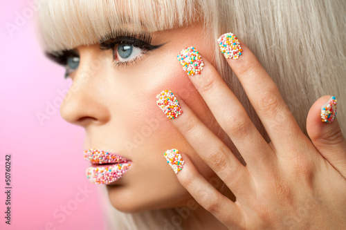 Photo: Close up of beauty make up. Close up of beauty make up.