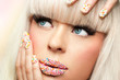 Macro beauty make up portrait.