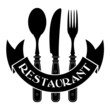 Knife, fork and spoon / Restaurant Seal
