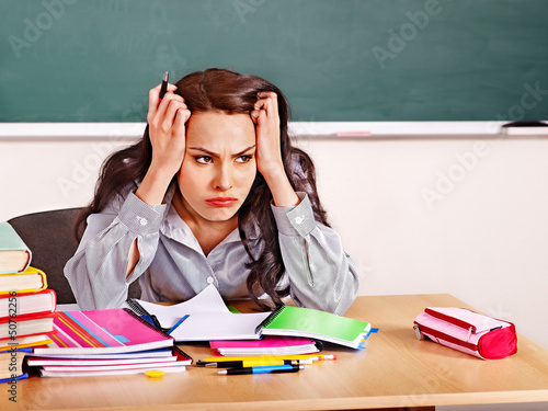 Photo: Woman in classroom. Woman in classroom.