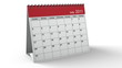 Folding 2011 Red Desktop Calendar with Alpha Channel