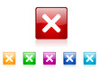 cancel vector icon set