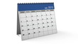 Folding 2013 Blue Desktop Calendar with Alpha Channel
