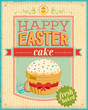 Vintage Easter card. Vector illustration.