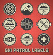Vector Set: Vintage Ski Patrol...