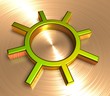 3D Goldzeichen II - Sonne