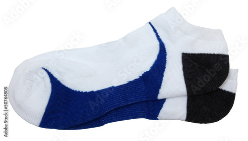 Photo: Isolated Athletic Socks Isolated Athletic Socks