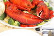Red Lobster On Platter On Serv...