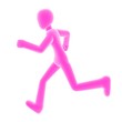 run left pink