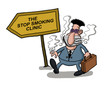 A man goes to a smoking clinic