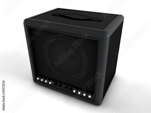 Illustration: 3d amplifier isolated on white background 3d amplifier isolated on white background