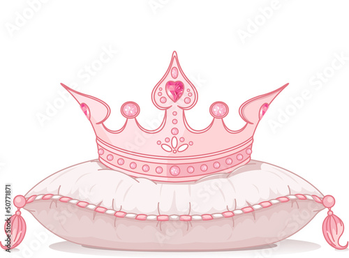 Vector: Crown on the pillow Crown on the pillow