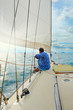 Yacht in the open sea