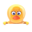 Easter Chick Looks Over The Top