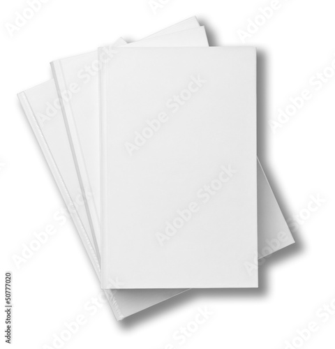 Photo: book notebook textbook white blank paper template book notebook textbook white blank paper template