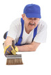 house painter is painting floor
