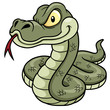 Vector Illustration of Cartoon Snake