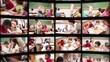Montage of pupils with teacher