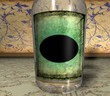 3D Retroflasche - Türkises Etikett