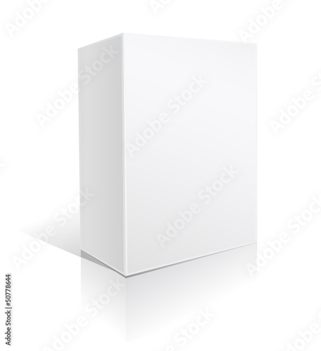 Vector: white carton box for software white carton box for software