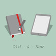 notebook and tablet