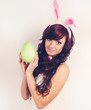woman with egg