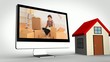 Montage of couples moving in displayed on various media devices