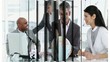 Montage of business people at work in the office