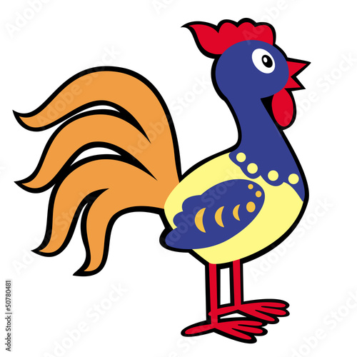 Vector: childish rooster childish rooster