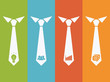 management icons set with neck tie back ground.