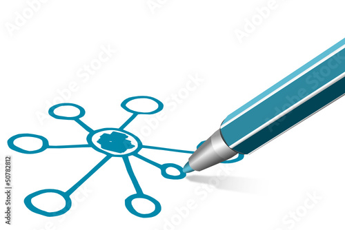 Vector: Diagramm Netzstruktur Diagramm Netzstruktur