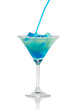 Fresh cocktail with blue curacao