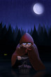 Little Red Riding Hood waits the wolf