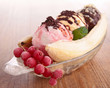 gourmet banana split