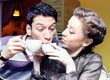 Young Lovers Drinking Coffee Funny Shot