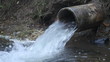 Dirty water discharged into river