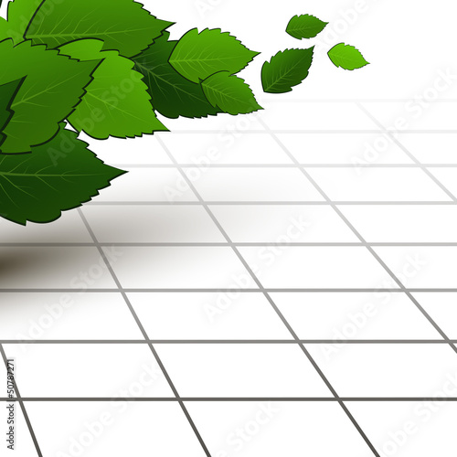 Vector: Spring - fresh green leaf. Vector illustration Spring - fresh green leaf. Vector illustration