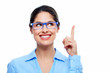 Business woman thinking solution.