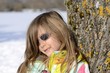 portrait fille, 7 ans , hiver