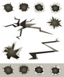 Bullet Holes, Cracks And Slashes Set