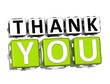 3D Thank You Button Click Here Block Text