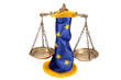 Scales of Justice and European union flag
