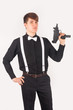 Photo: Young gangster with a gun Young gangster with a gun